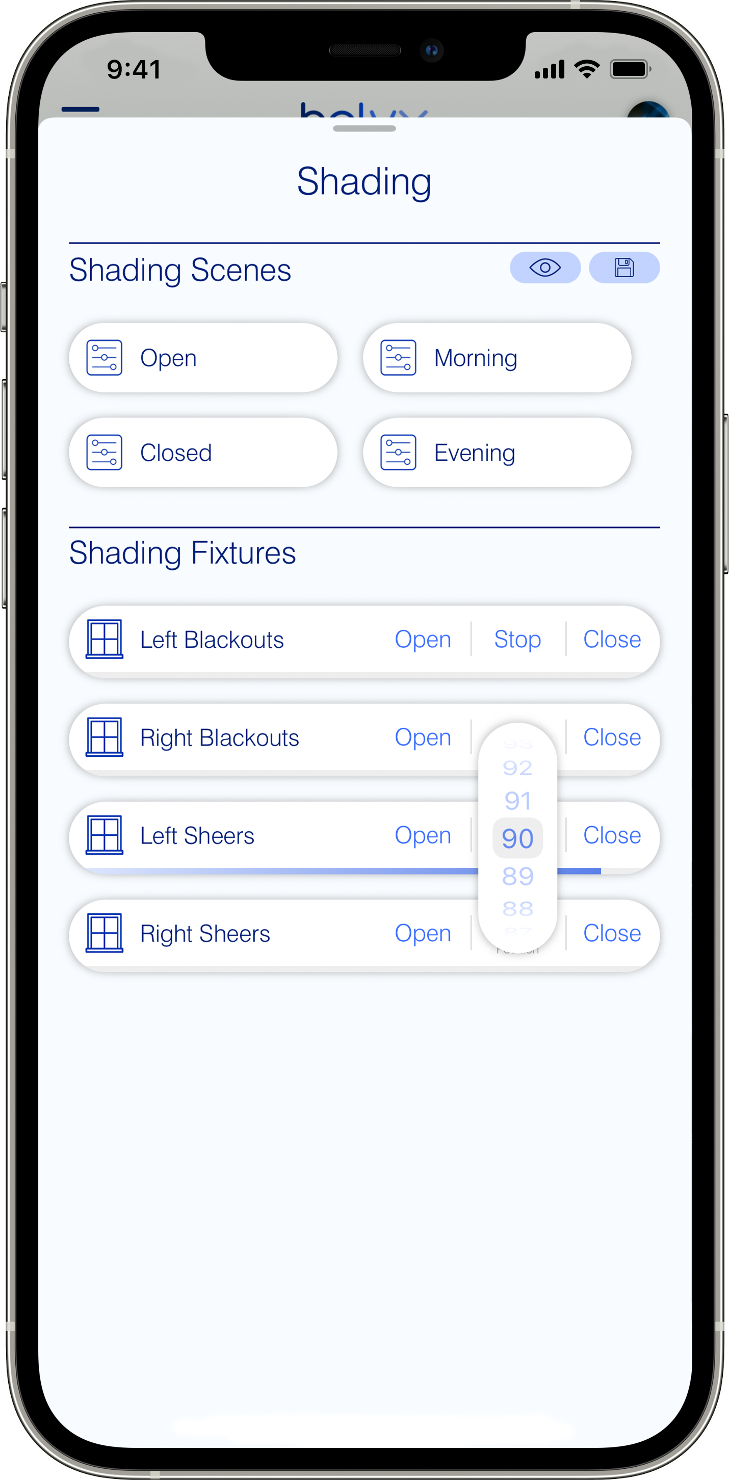 Shading settings on Helyx App - iPhone 12 Pro